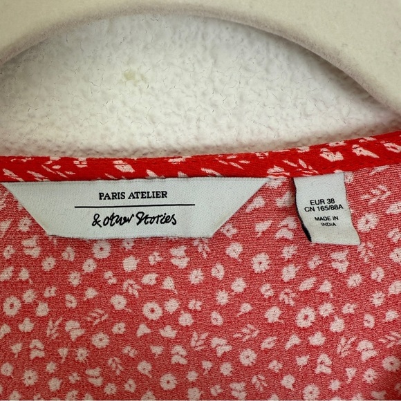 & Other Stories Viscose Ditzy Floral Button Mini Dress Small - Picture 3 of 7